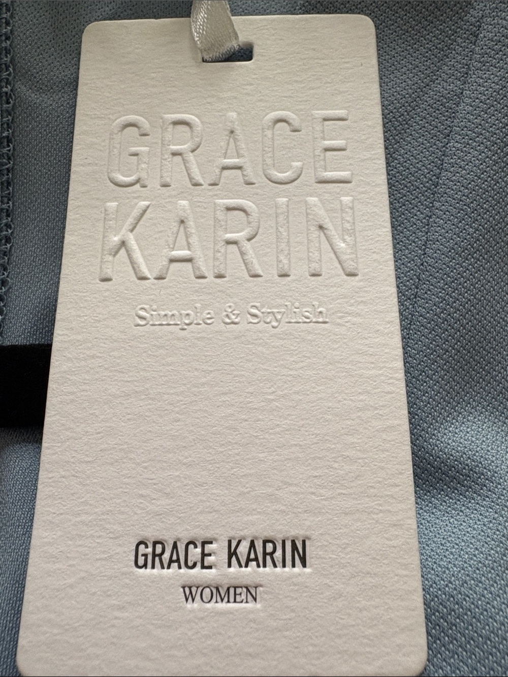 New Grace Karin Sleeveless Blue Belted A-Line Dress L - Picture 7 of 9